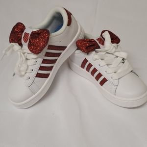 K-Swiss toddler shoes white/red size 10c